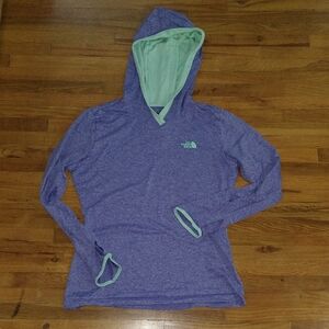 The North Face Purple Blue And Pastel Green Hoodie Size S